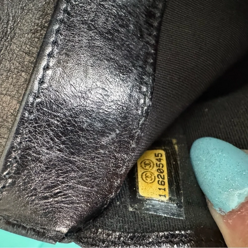 Chanel Black Quilted Leather Wallet